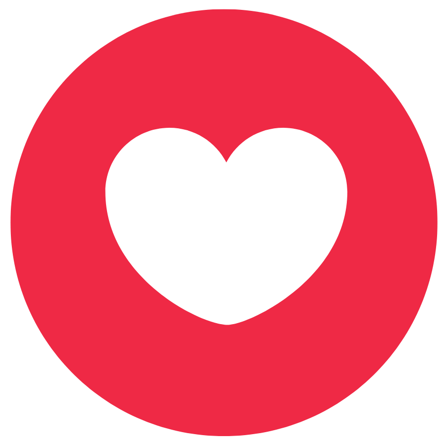  red circle with white heart shape cut out in center